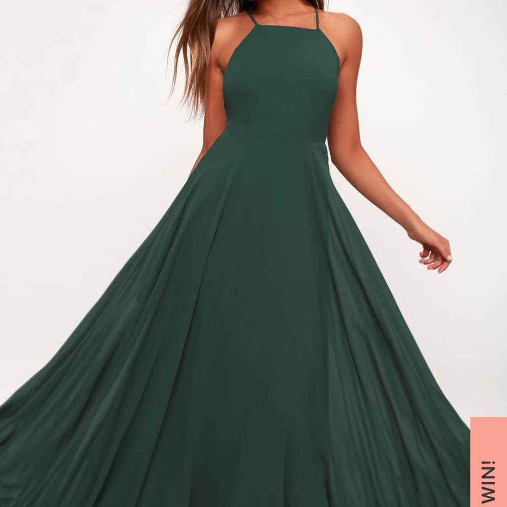 Lulu’s Forest Green Maxi Dress
